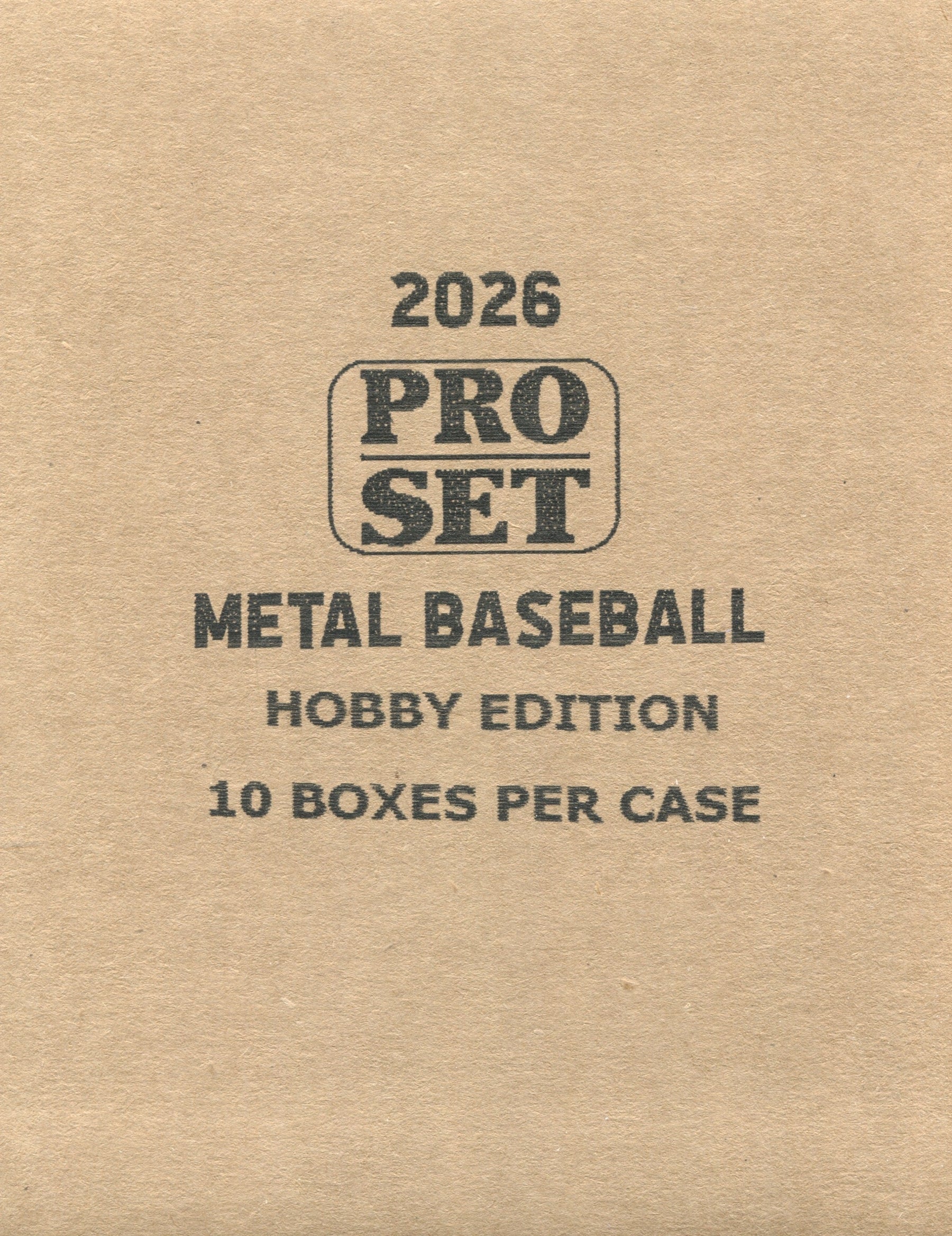 2026 Pro Set Metal Baseball Hobby, 10 Box Case