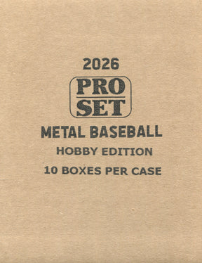 2026 Pro Set Metal Baseball Hobby, 10 Box Case
