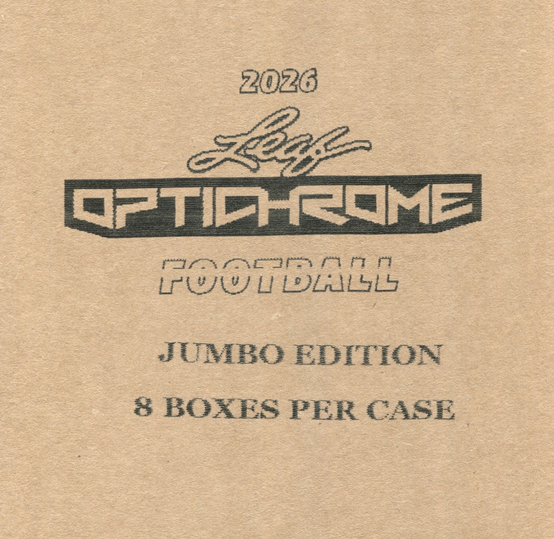 2026 Leaf Optichrome Football Jumbo, 8 Box Case