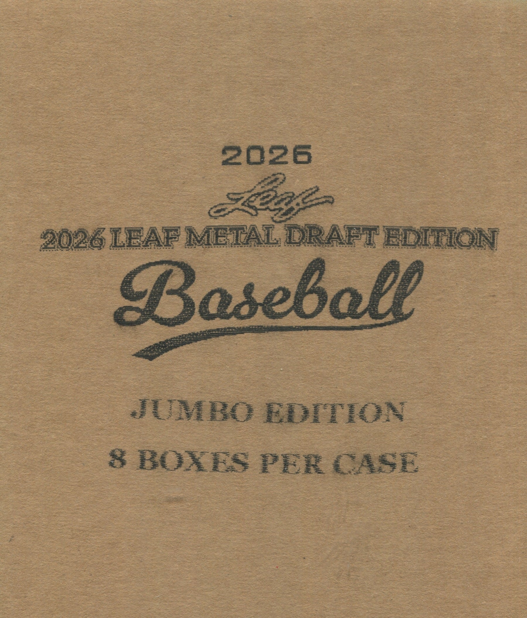 2026 Leaf Metal Draft Edition Baseball Jumbo, 8 Box Case