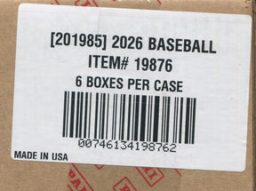 2026 Panini Immaculate Baseball Hobby, 6 Box Case