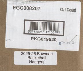 2025-26 Bowman Basketball Hanger, 64 Box Case