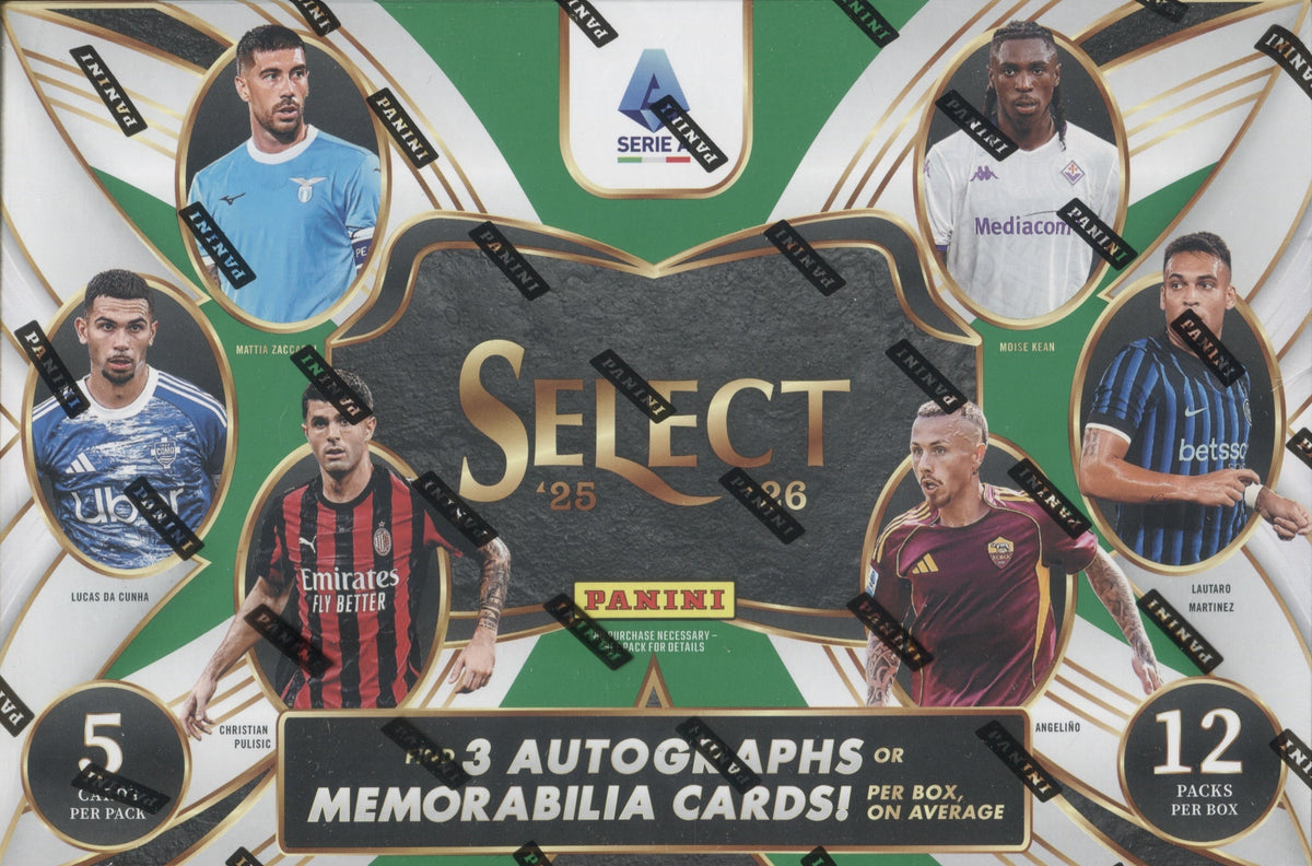 2025-26 Panini Select Serie A Soccer Hobby, 12 Box Case