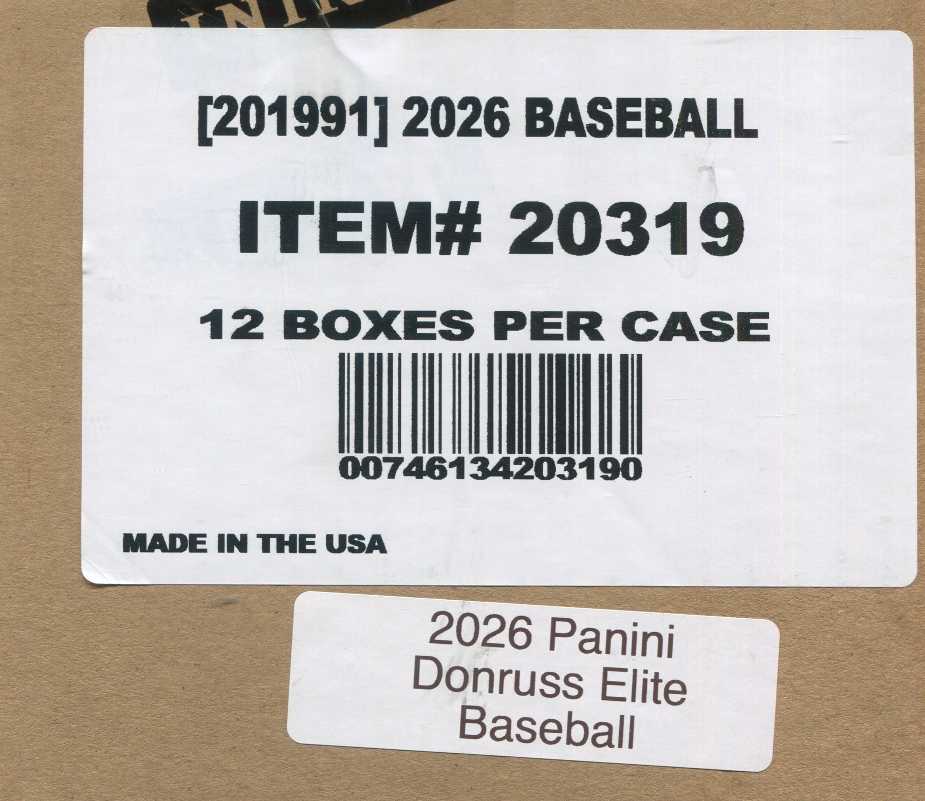 2026 Panini Donruss Elite Baseball Hobby, 12 Box Case
