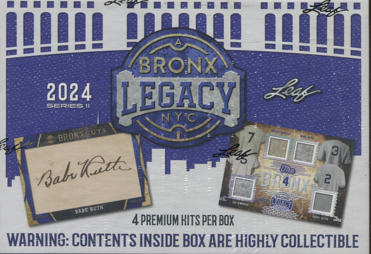 2024 Leaf A Bronx Legacy Baseball Series 2 Hobby, 10 Box Case