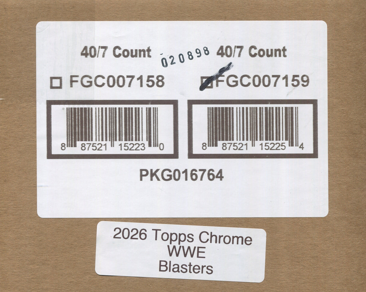 2026 Topps Chrome WWE Blaster, 40 Box Case