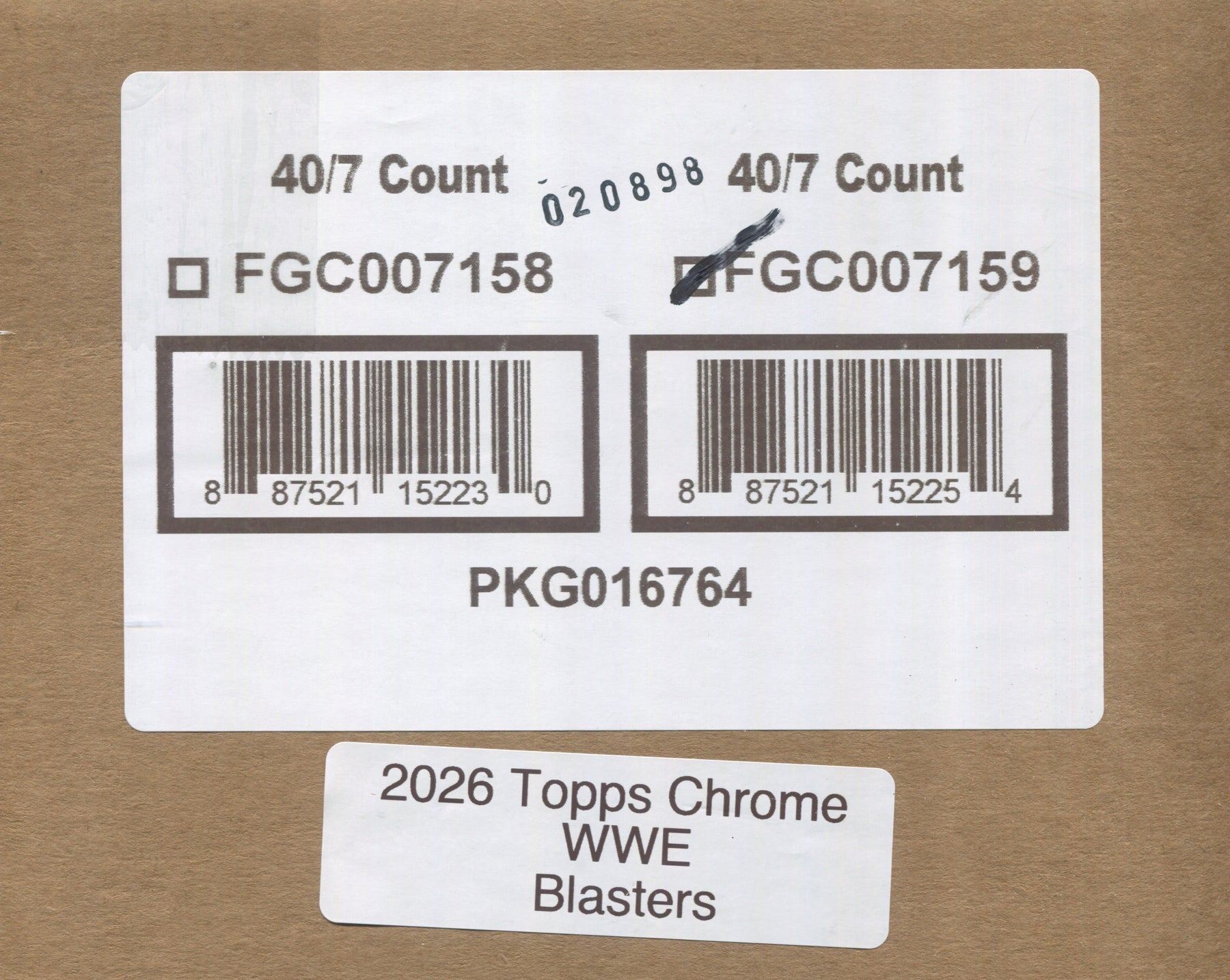 2026 Topps Chrome WWE Blaster, 40 Box Case