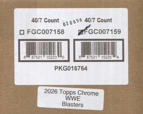 2026 Topps Chrome WWE Blaster, 40 Box Case