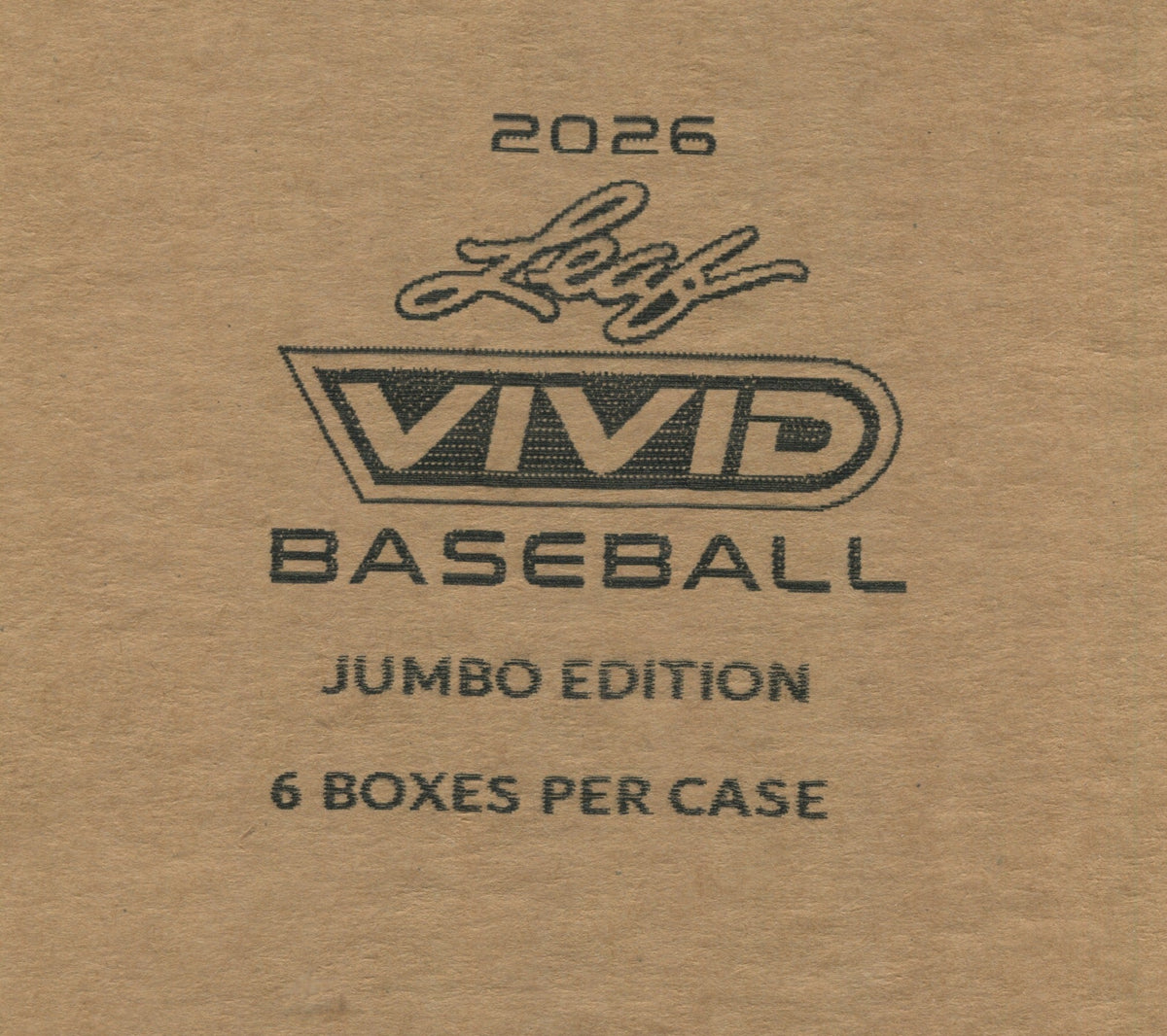 2026 Leaf Vivid Baseball Jumbo, 6 Box Case