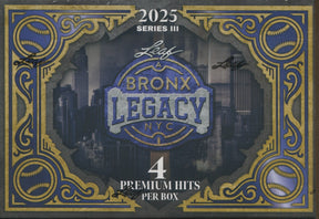2025 Leaf A Bronx Legacy Baseball Hobby, 10 Box Case