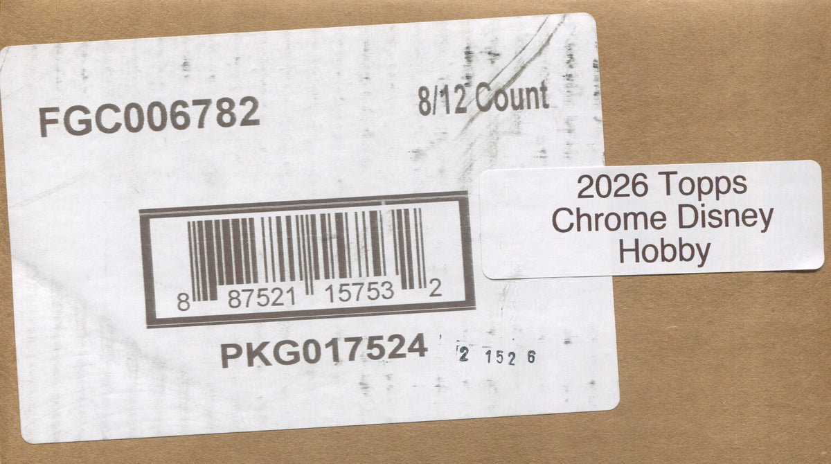 2026 Topps Chrome Disney Hobby, 8 Box Case