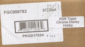 2026 Topps Chrome Disney Hobby, 8 Box Case
