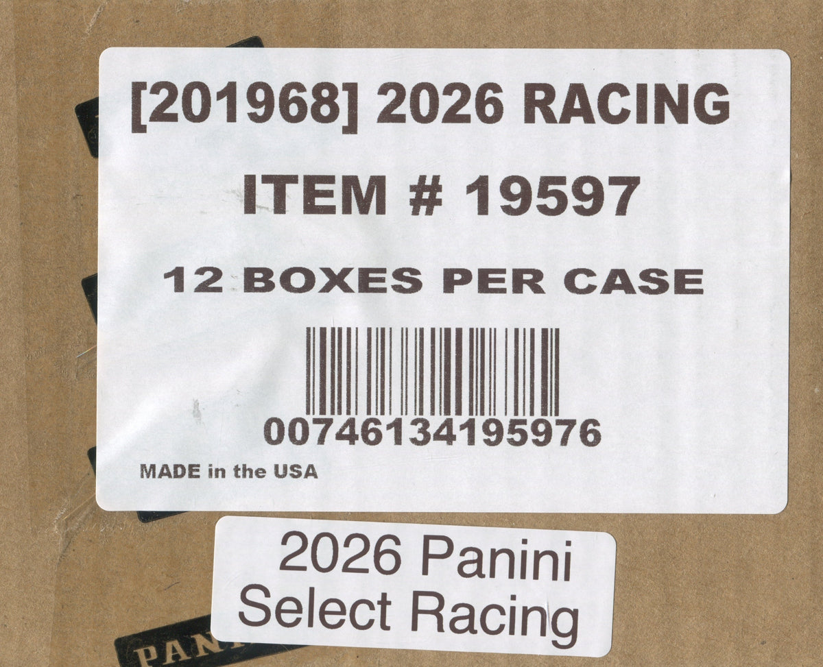 2026 Panini Select Racing Hobby, 12 Box Case