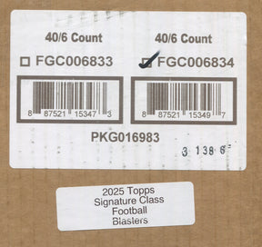 2025 Topps Signature Class Football Blaster, 40 Box Case
