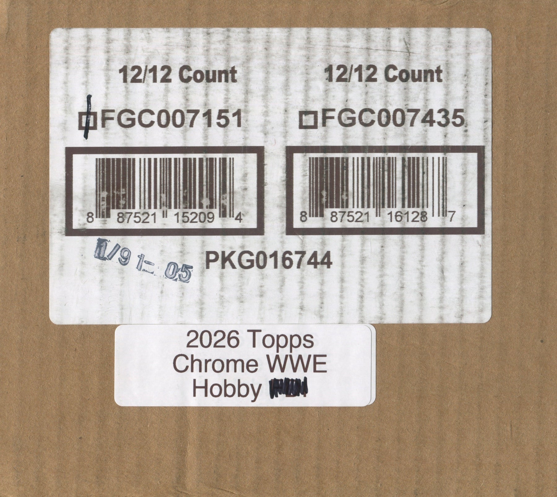 2026 Topps Chrome WWE Hobby, 12 Box Case