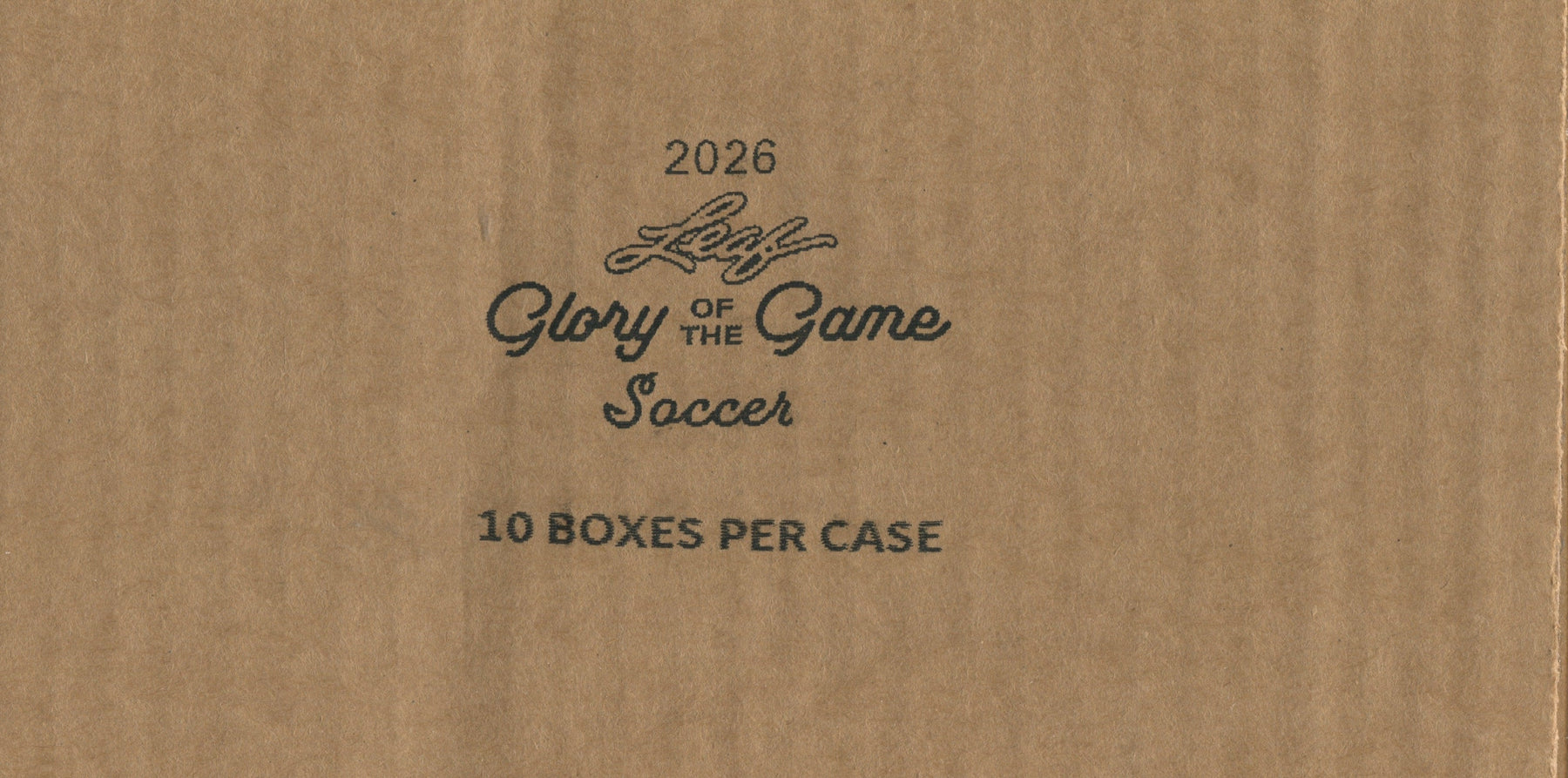 2026 Leaf Glory of the Game Soccer Hobby, 10 Box Case