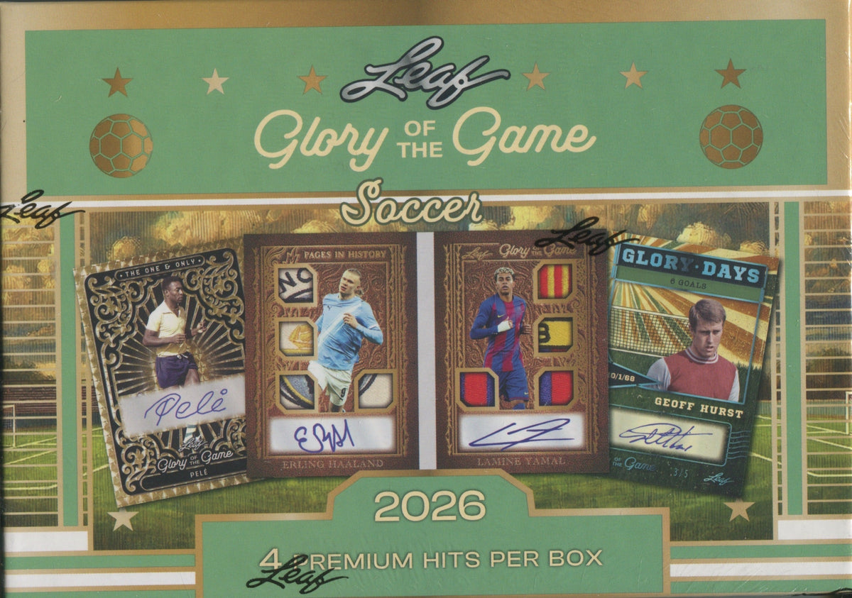 2026 Leaf Glory of the Game Soccer Hobby, 10 Box Case