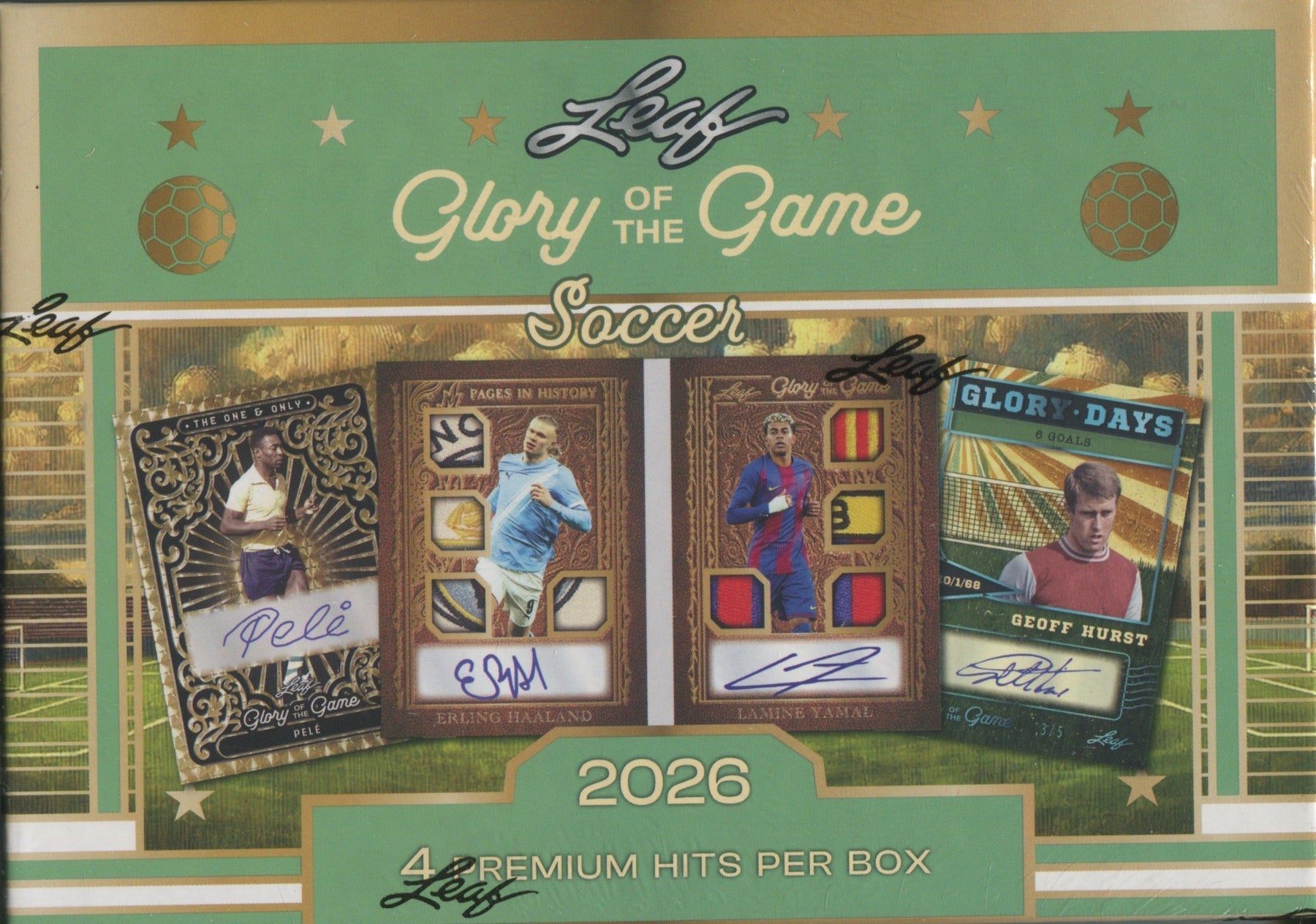 2026 Leaf Glory of the Game Soccer Hobby, 10 Box Case