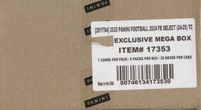 2024 Panini Select Football Mega, 20 Box (Red & Black Shock Die Cut) Case
