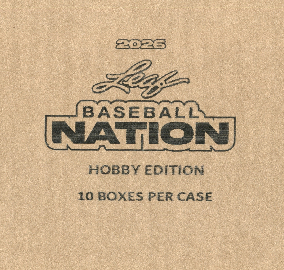 2026 Leaf Baseball Nation Hobby, 10 Box Case