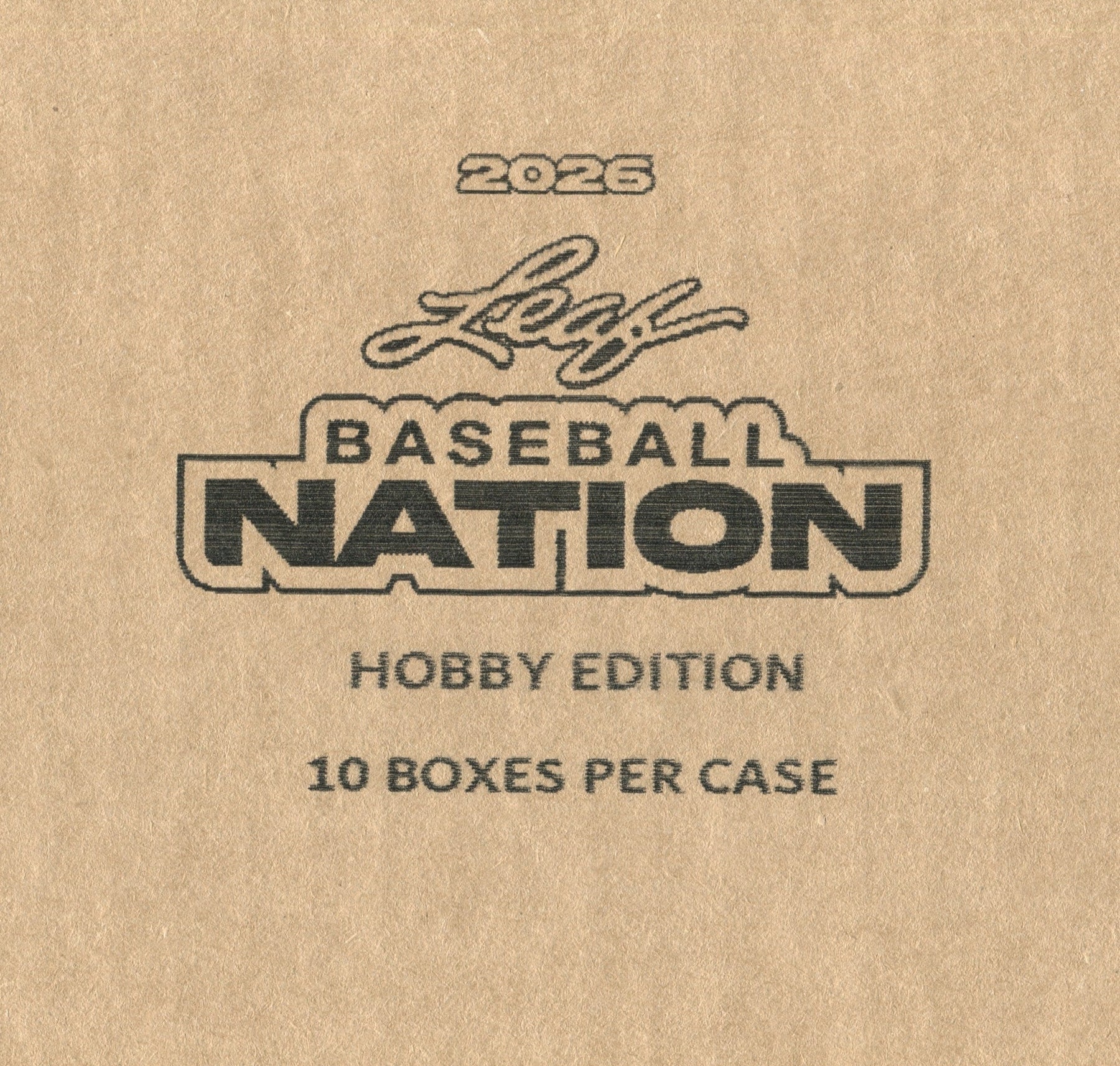 2026 Leaf Baseball Nation Hobby, 10 Box Case