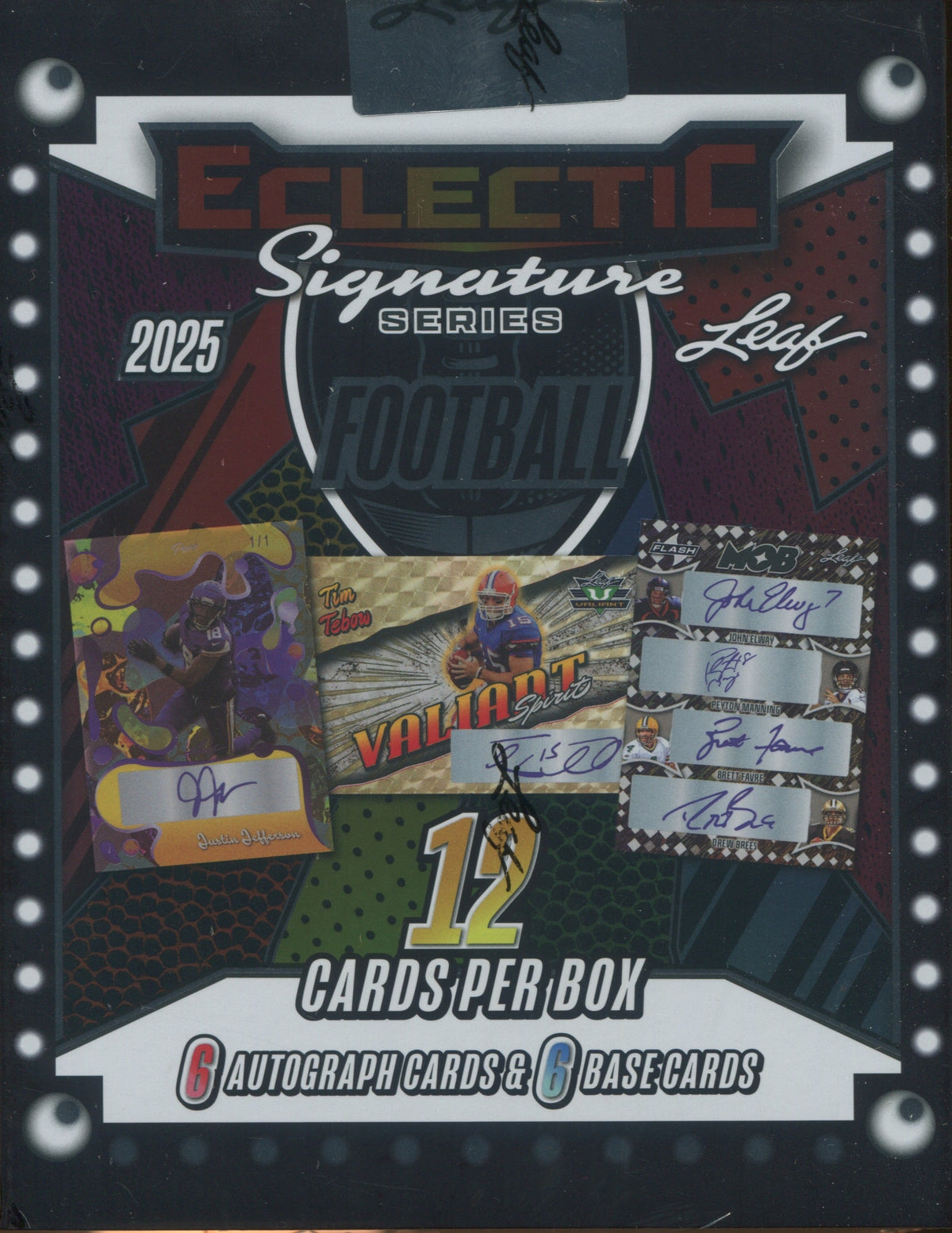 2025 Leaf Eclectic Signature Series Football Hobby, 10 Box Case