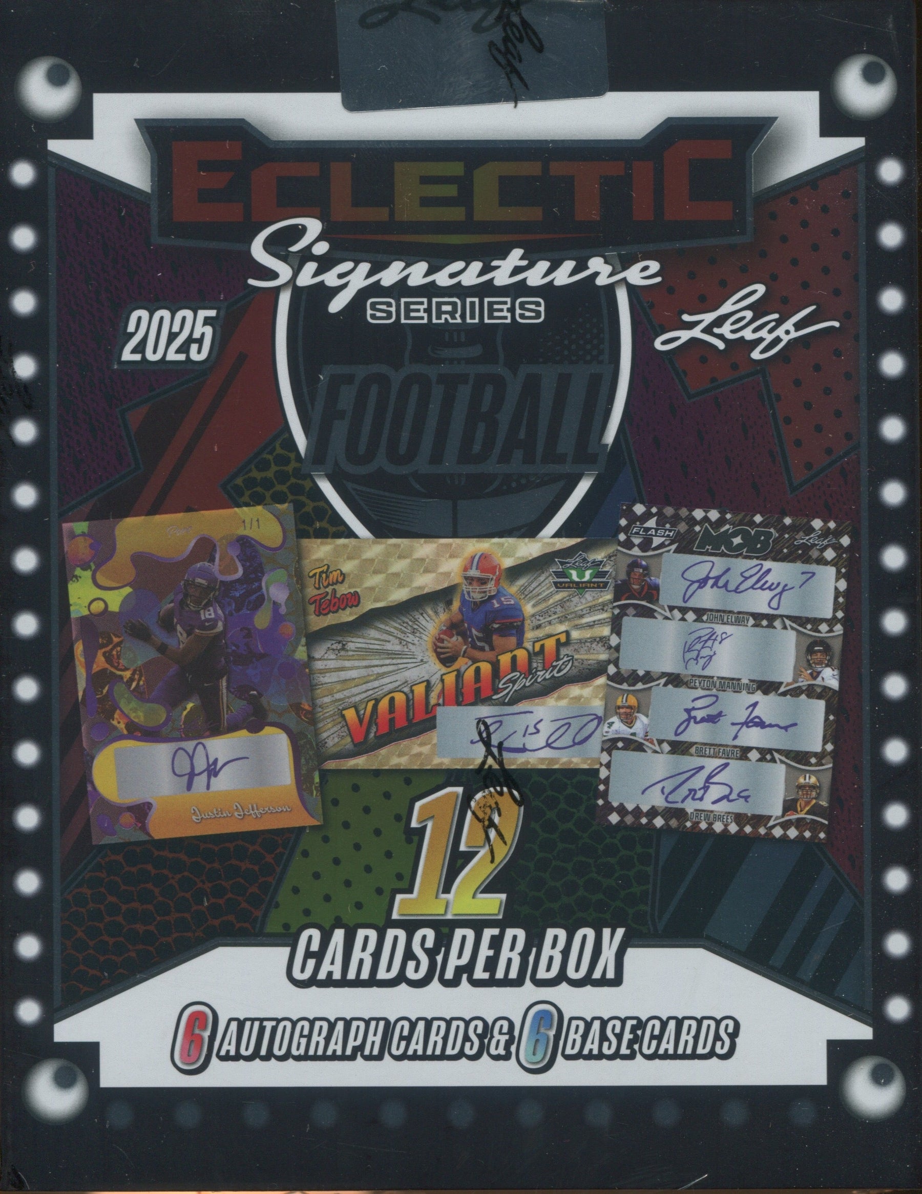2025 Leaf Eclectic Signature Series Football Hobby, 10 Box Case