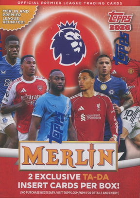 2026 Topps Merlin Premier League Soccer Blaster, 40 Box Case