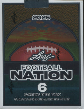 2025 Leaf Football Nation Hobby, 12 Box Case