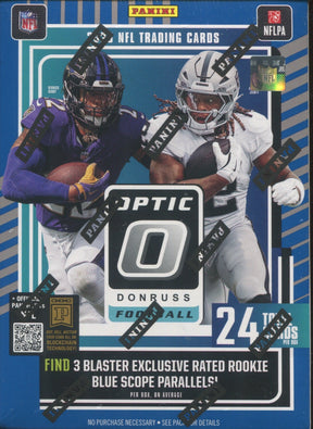 2025 Panini Donruss Optic Football Hobby, Blaster Box (Blue Scope)
