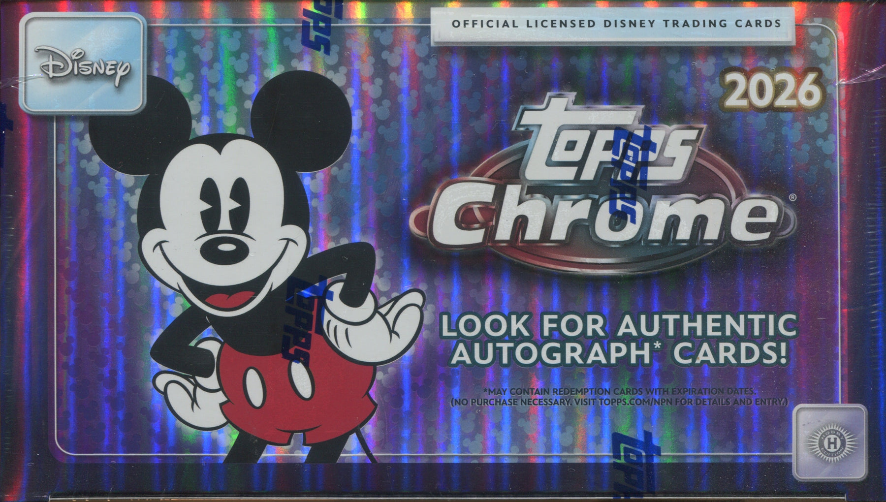 2026 Topps Chrome Disney Hobby, 8 Box Case