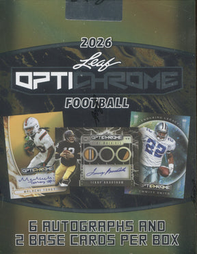 2026 Leaf Optichrome Football Hobby, 12 Box Case
