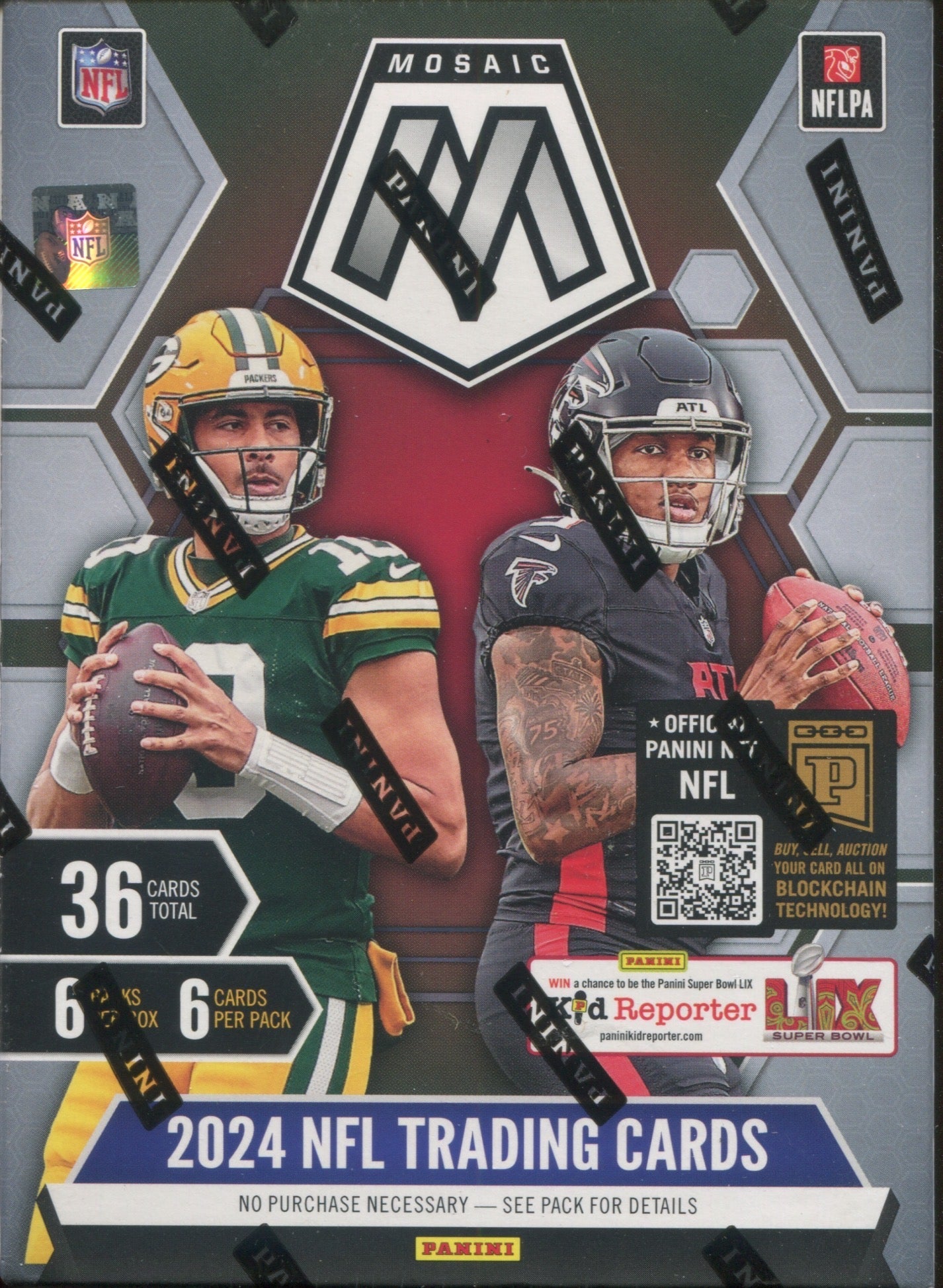 2024 Panini Mosaic Football, Blaster Box (Orange Fluorescent Parallels)