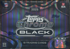 2025 Topps Chrome Black Football Hobby, 12 Box Case