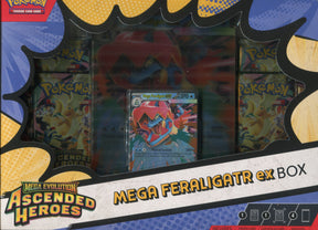 Pokemon Mega Evolution Ascended Heroes EX, 6 Box Case Meganium/Feraligatr/Emboar