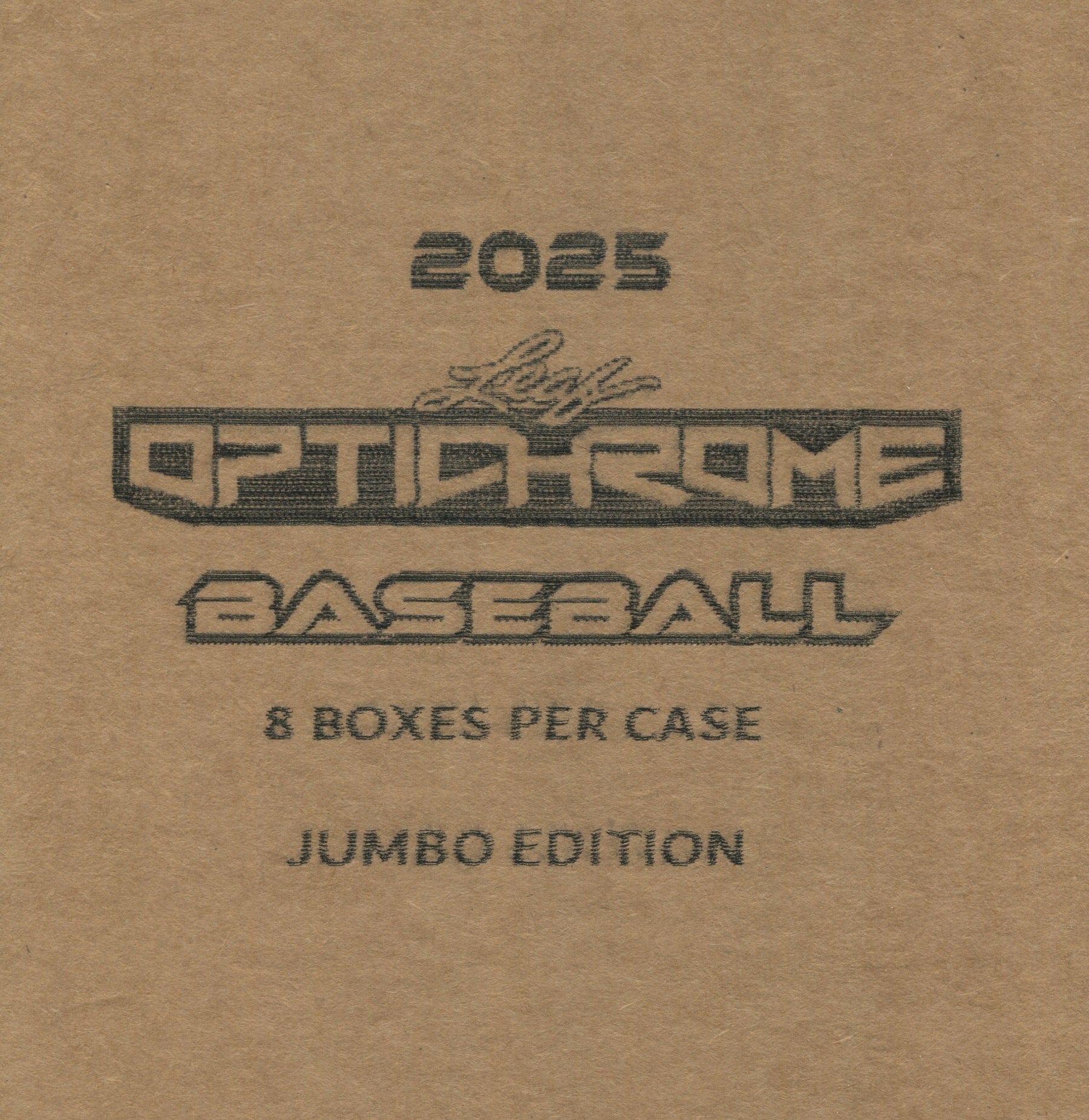 2025 Leaf Optichrome Baseball Jumbo, 8 Box Case