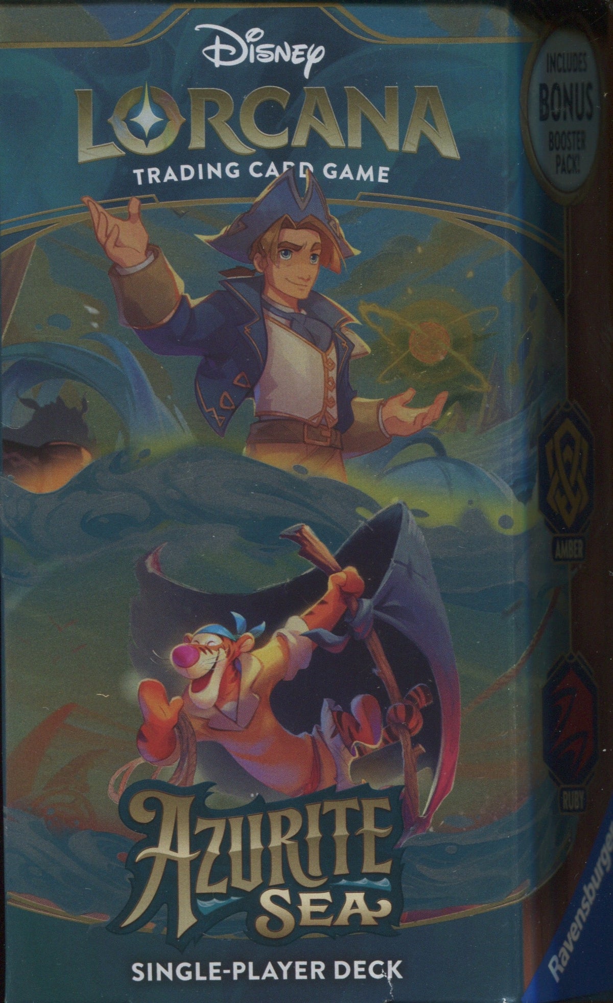 Disney Lorcana Azurite Sea, Starter's Deck Box (Amber & Ruby)