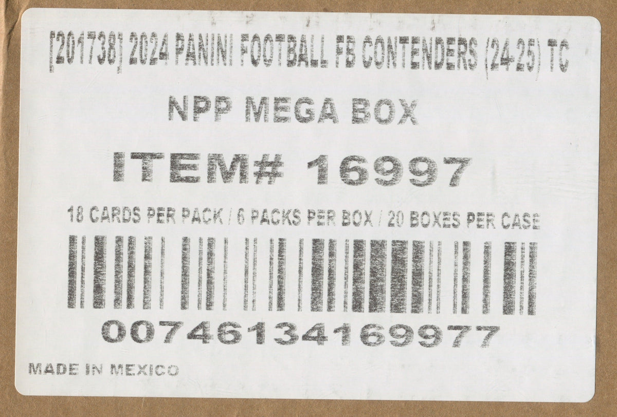 2024 Panini Contenders Football Mega, 20 Box Case