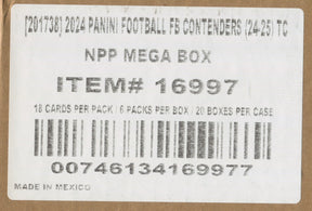 2024 Panini Contenders Football Mega, 20 Box Case