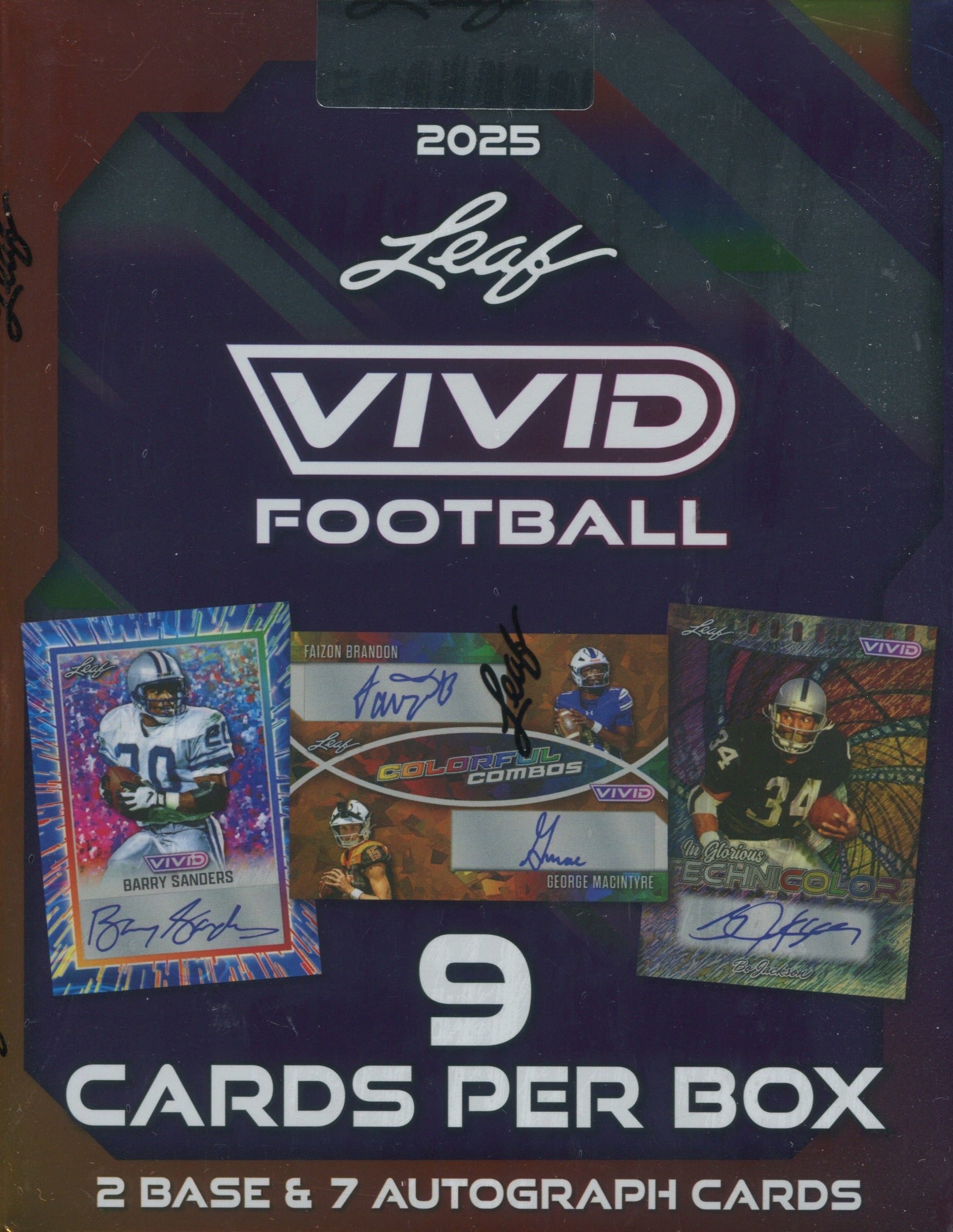 2025 Leaf Vivid Football Hobby, Box