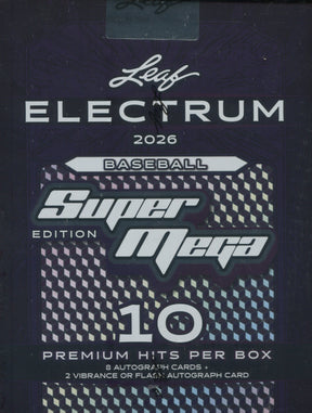 2026 Leaf Electrum Baseball Super Mega, 6 Box Case