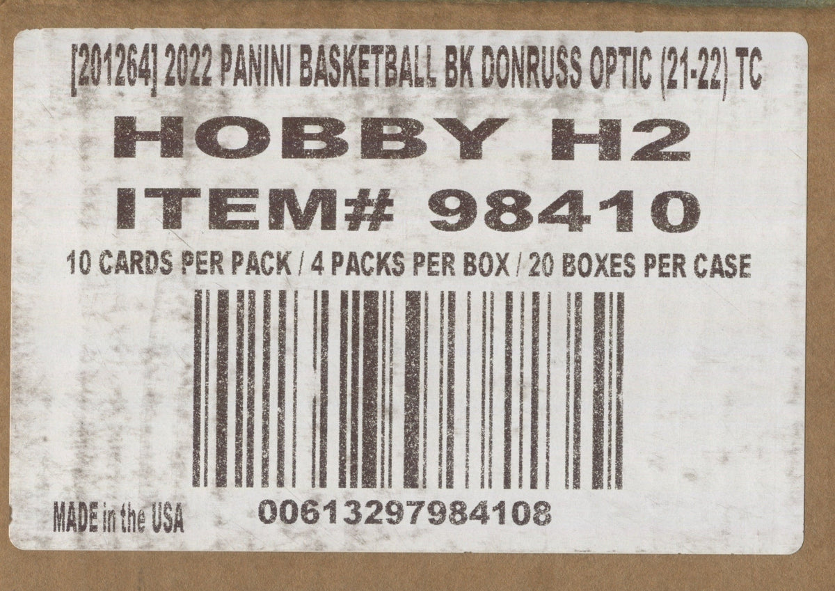 *LAST CASE* 2021-22 Donruss Optic Basketball H2, 20 Box Case