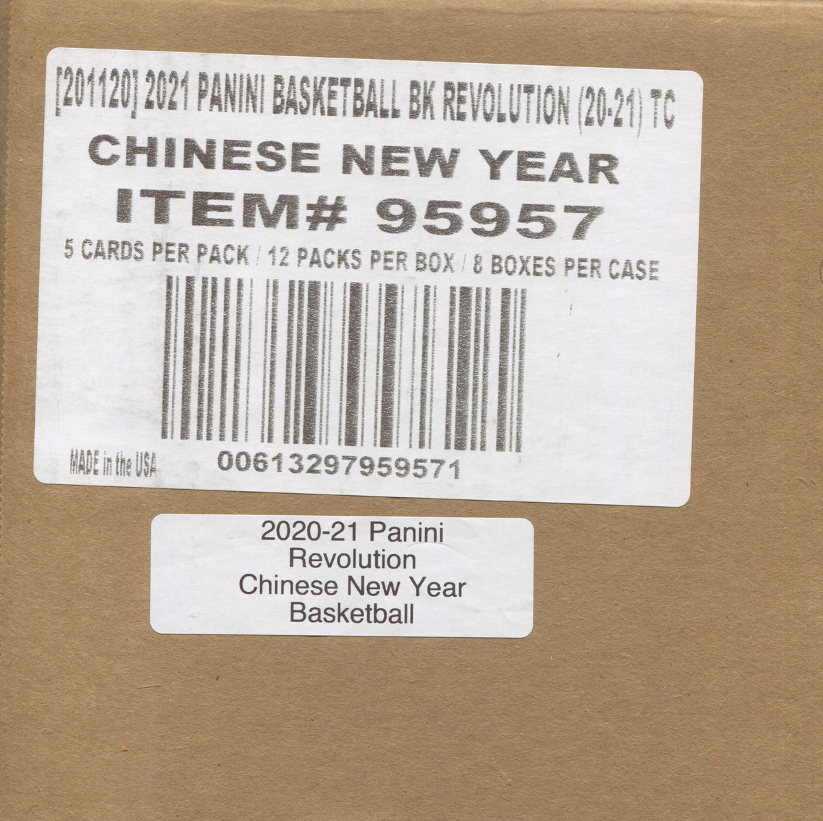 2020-21 Panini Revolution Basketball Chinese New Year, 8 Box Case
