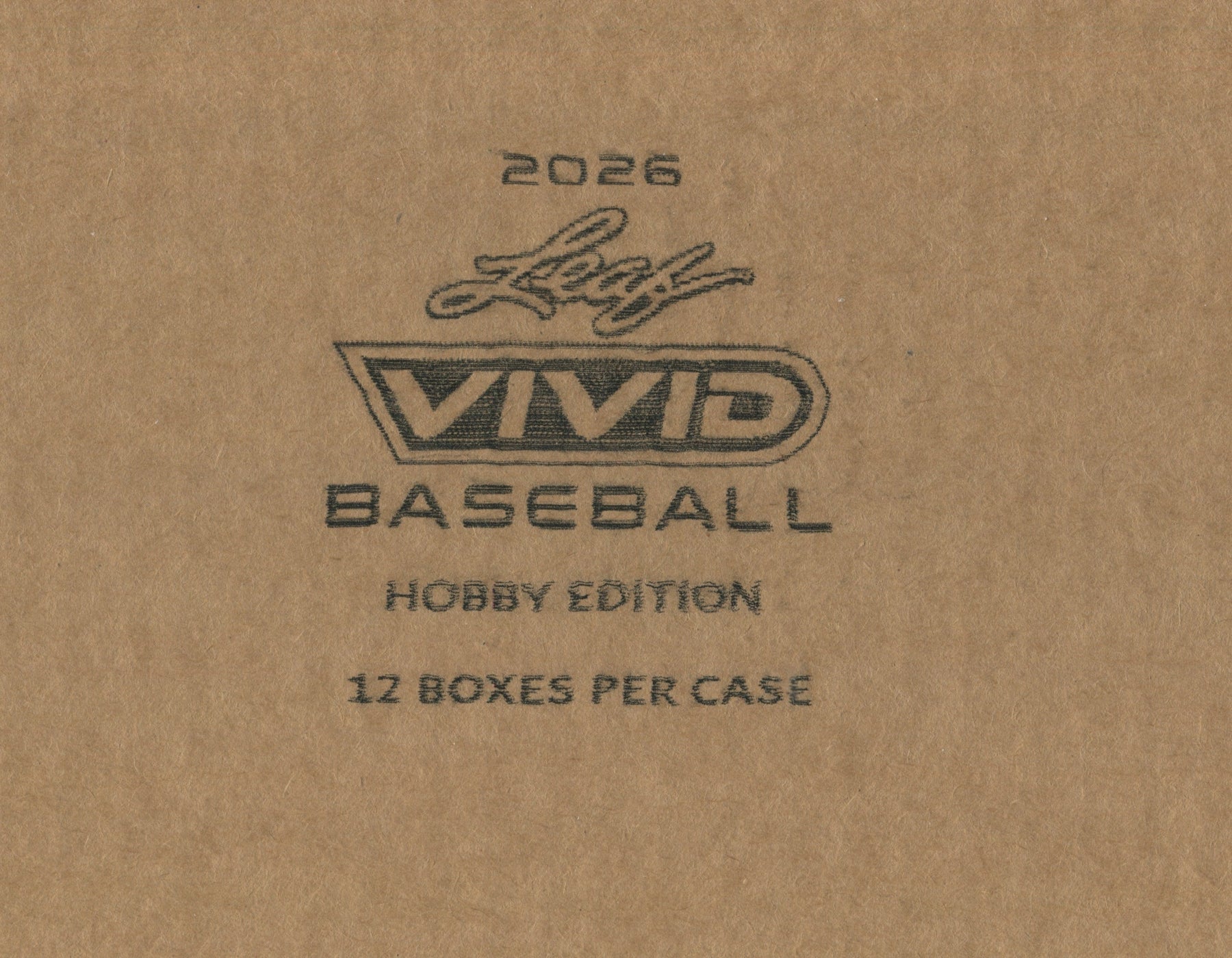 2026 Leaf Vivid Baseball Hobby, 12 Box Case