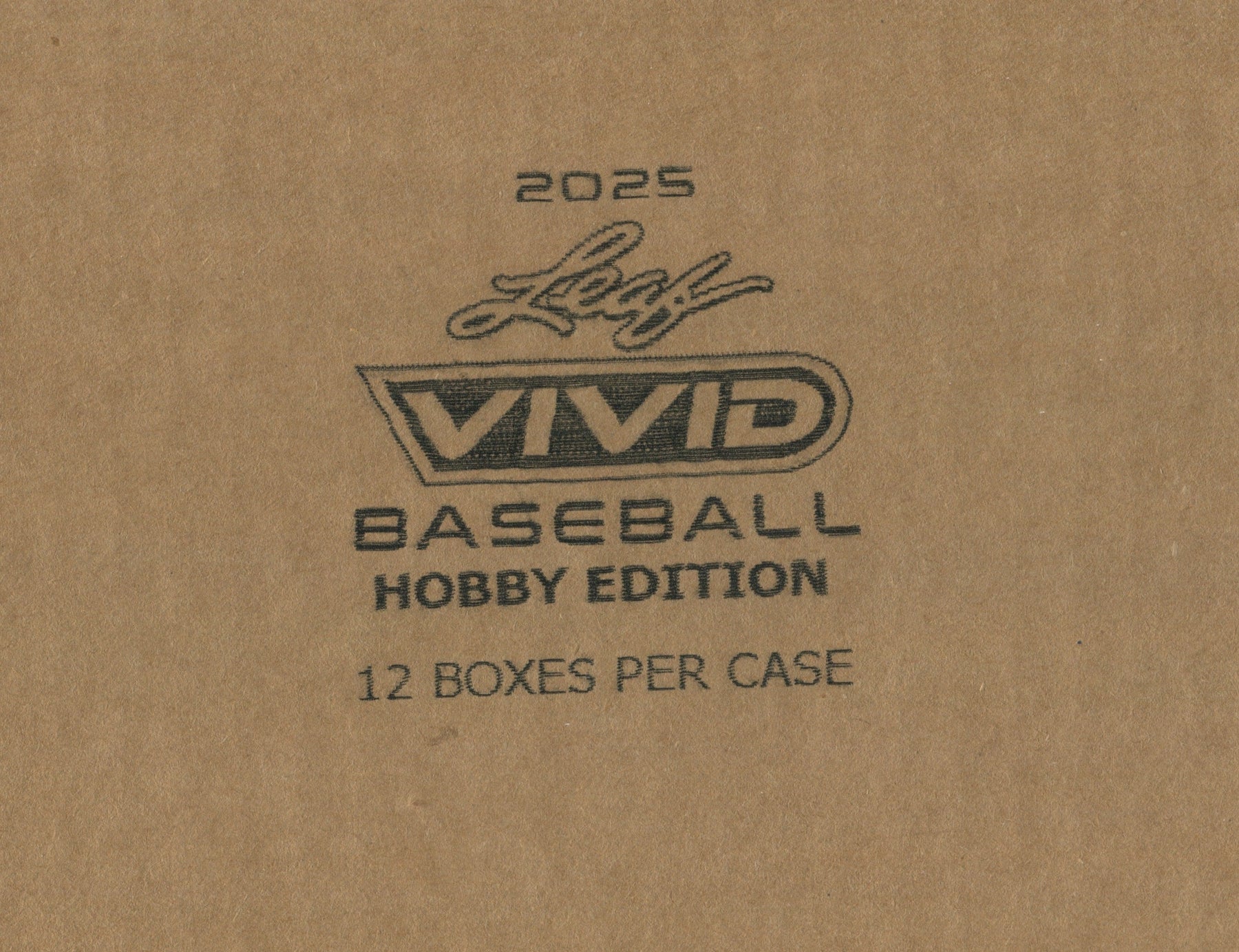*LAST CASE* 2025 Leaf Vivid Baseball Hobby, 12 Box Case