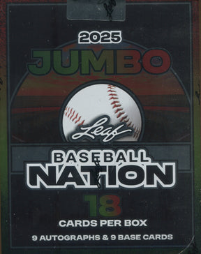 2025 Leaf Baseball Nation Jumbo, 8 Box Case