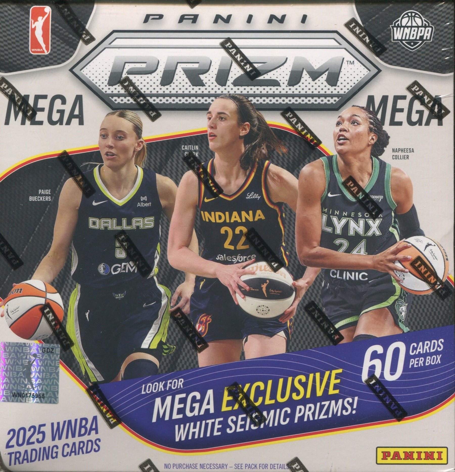2025 Panini Prizm WNBA Basketball Mega, Box (White Seismic Prizms)