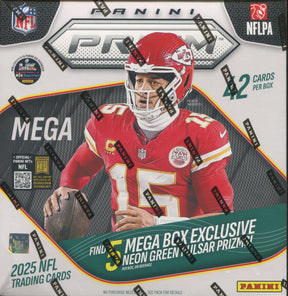 2025 Panini Prizm Football Retail Mega, Box (Neon Green Pulsar)