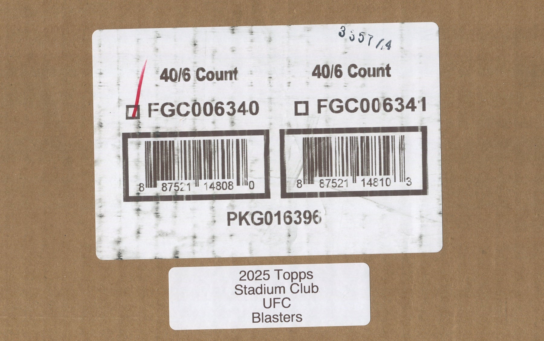 2025 Topps UFC Stadium Club Blaster, 40 Box Case