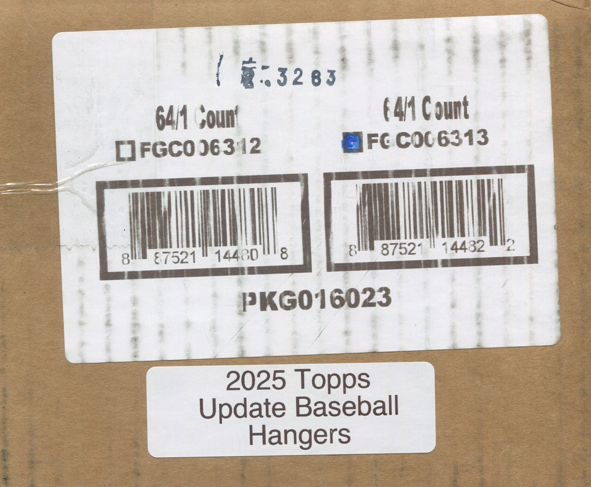 2025 Topps Update Series Baseball Hanger, 64 Box Case
